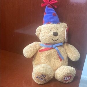 Ty Bear with Blue and Red Hat